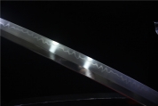 H27-精品鎏金武士刀T10钢烧刃纯手工研磨磨清光真横手打刀