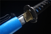 H94-新款特价高锰钢高性能锋利版手工武士打刀--蓝色妖姬