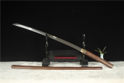 HY-169长款26寸高性能花纹钢花梨木一体竹节型合居刀——至焰